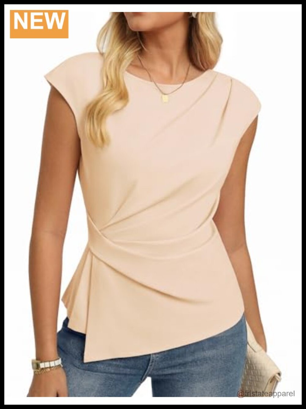 Women's Peplum Blouse Lightweight Short Sleeve Cap Sleeve Work Casual